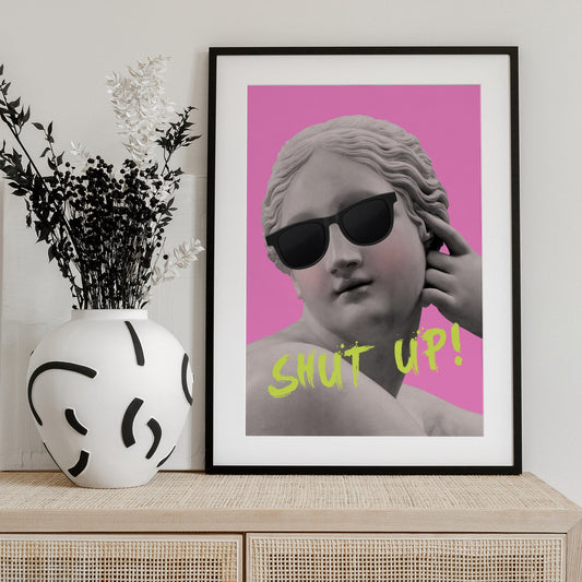Shutuppinkyellow Ratioiso - Art Print by Grace Digital Art Co