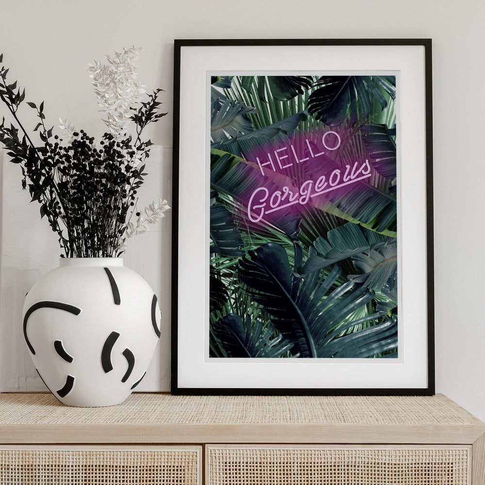 Neon Jungle Greeting - Art Print by THE MIUUS STUDIO