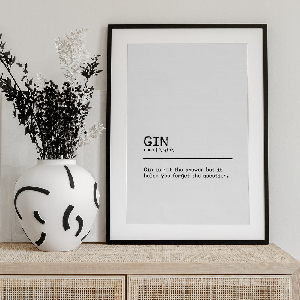 Quote Gin Question - Art Print by Orara Studio