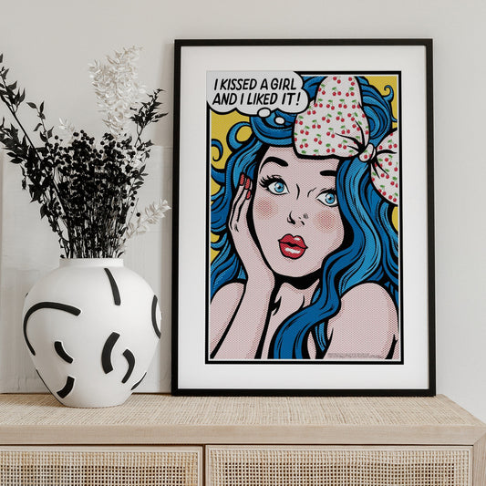 I Kissed a Girl - Art Print by Nour Tohme