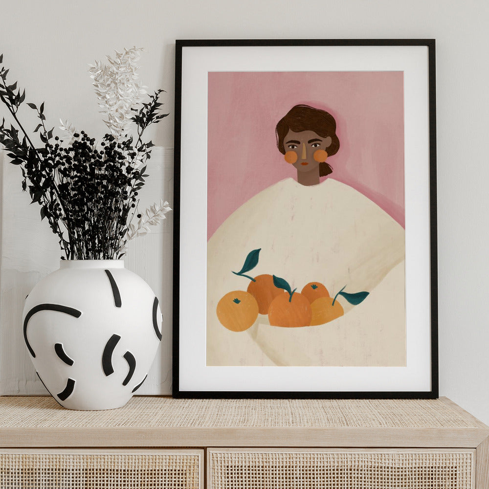 The Woman With the Oranges - Art Print by Bea Müller