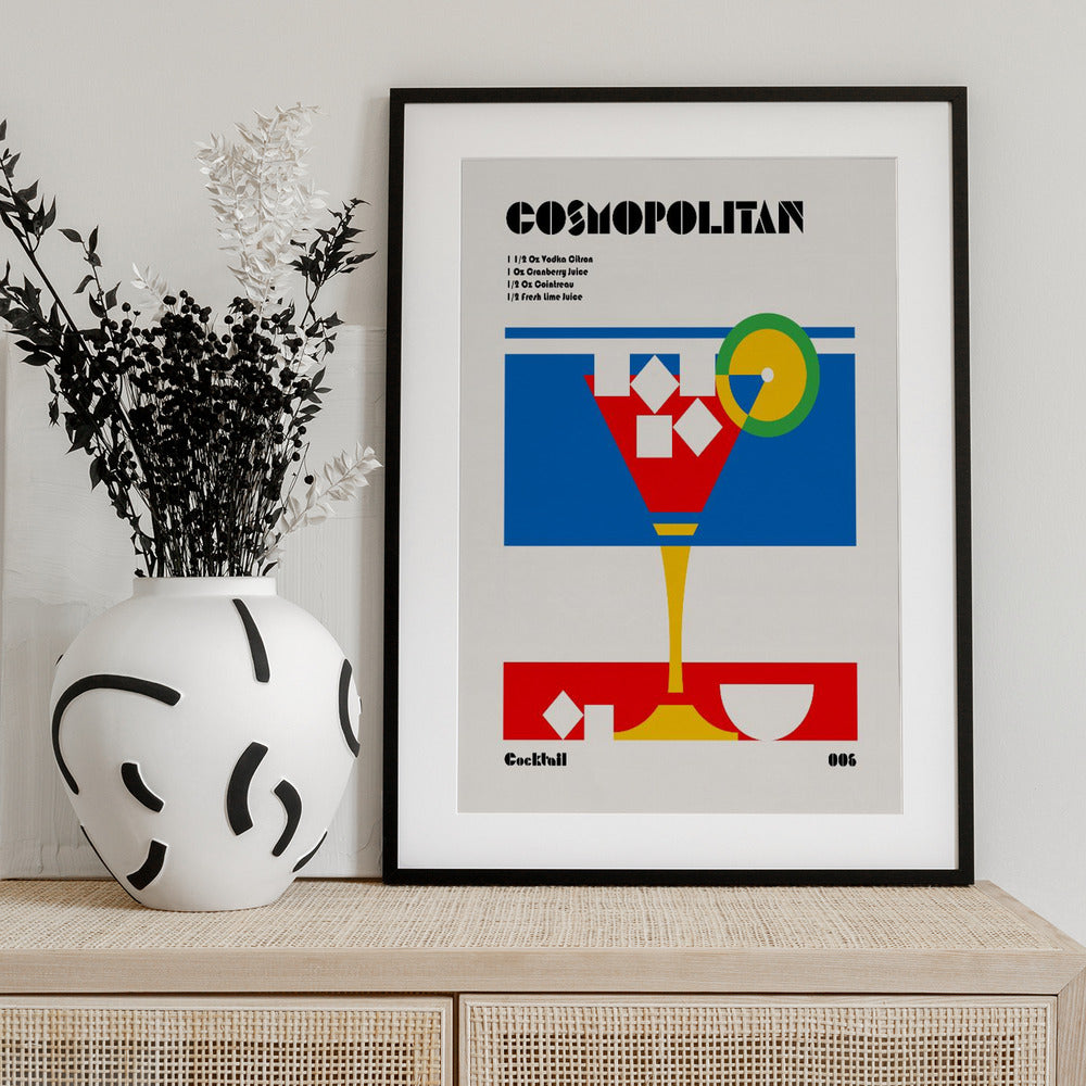 Cosmopolitan Bauhaus Cocktail - Art Print by Retrodrome