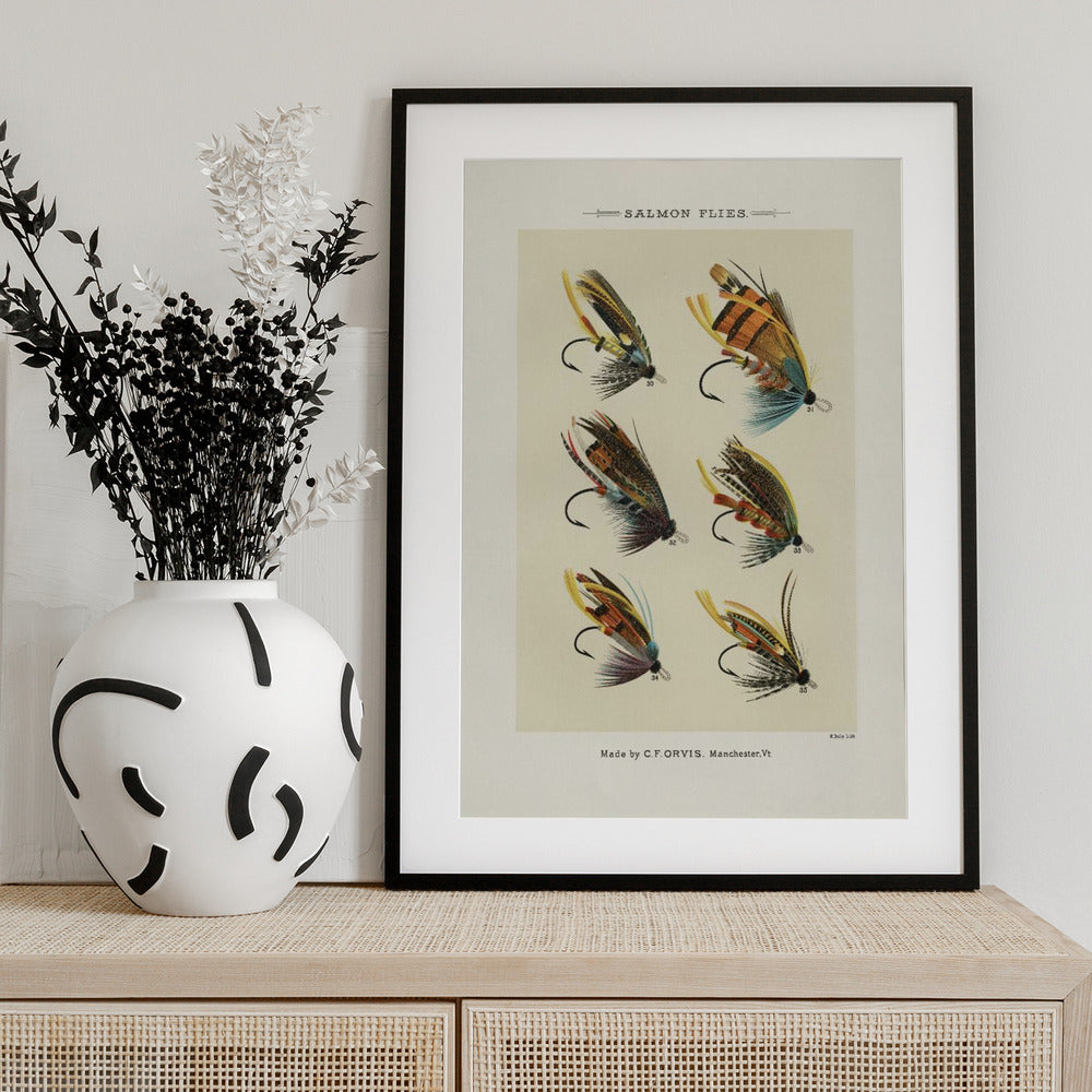 Salmon Fliee 1892 - Art Print by Mary Orvis Marbury