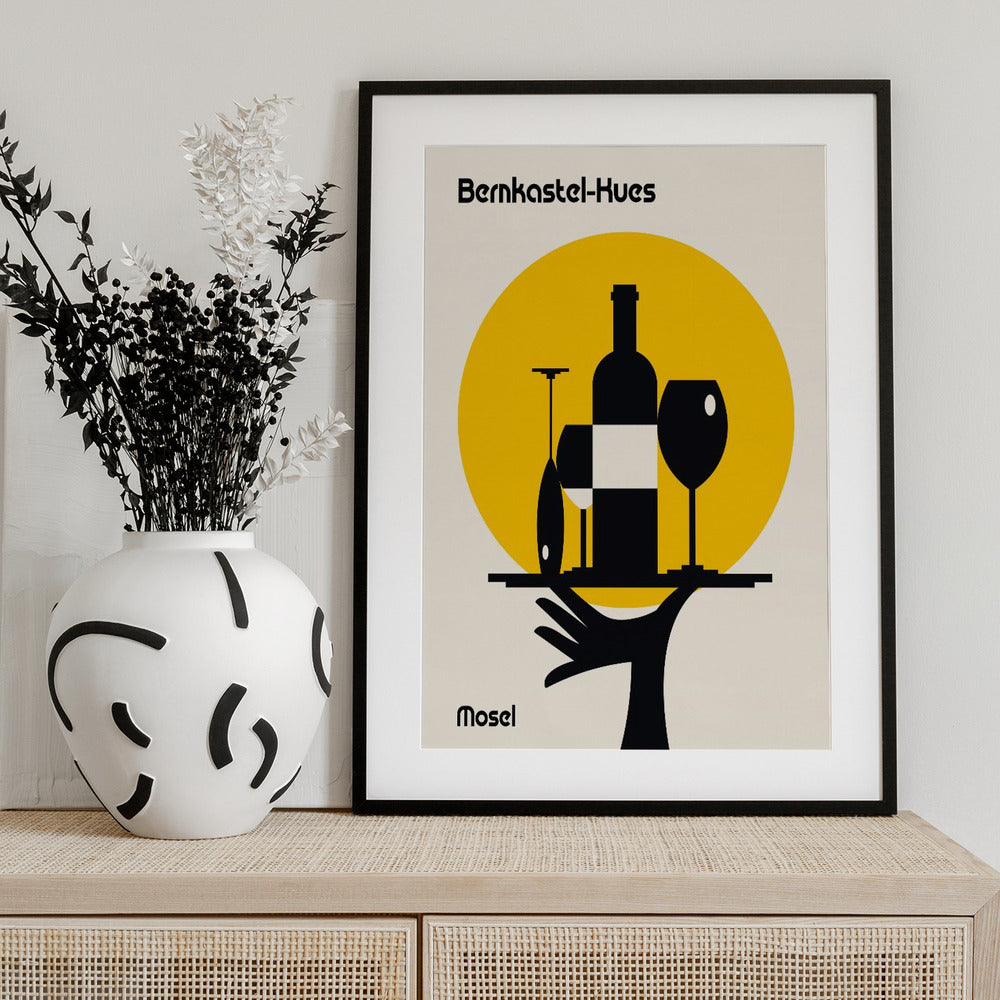 Mosel Wine Minimalist Print - Art Print by Retrodrome