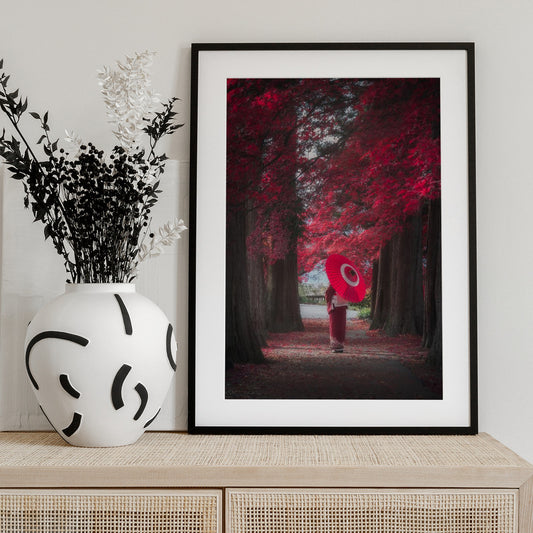 Kimono in red - Art Print by Vu van quan