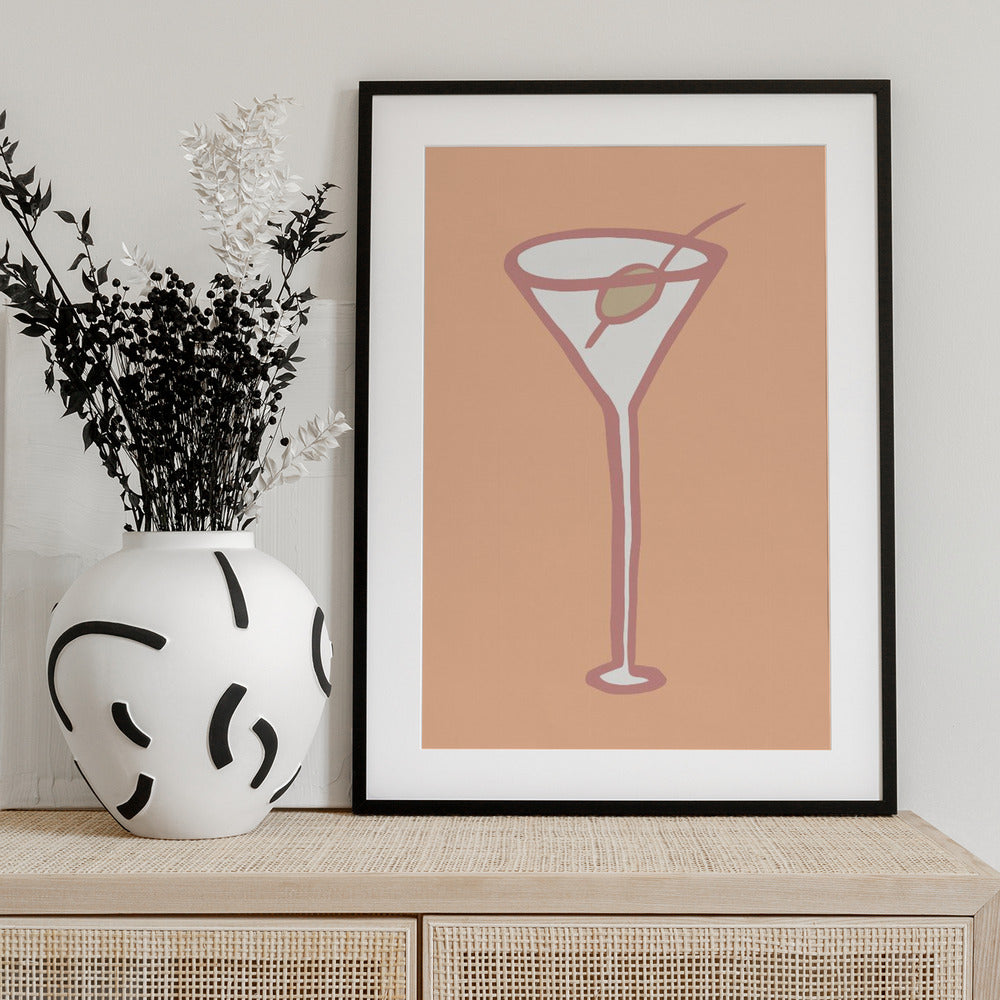 Olive In Glass Peach Fuzz Poster - Art Print by Pictufy Studio