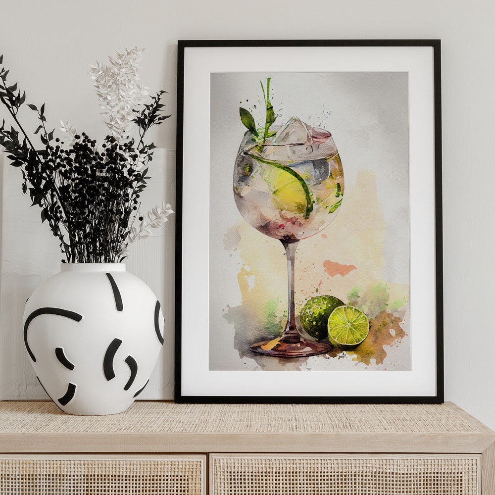 Drinks cocktail - Art Print by Justyna Jaszke