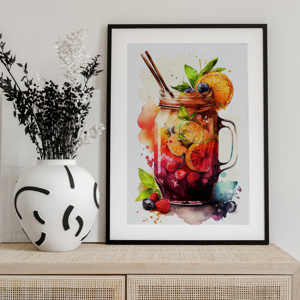Drinks cocktail - Art Print by Justyna Jaszke