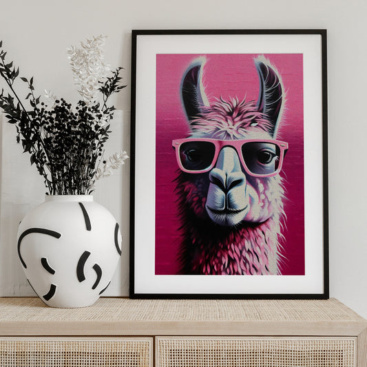 Pink Lama - Art Print by Andreas Magnusson