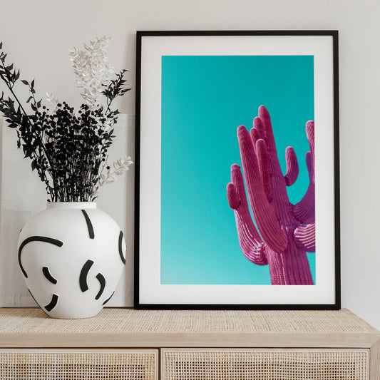 Magenta Pink Saguaro - Art Print by Tom Windeknecht
