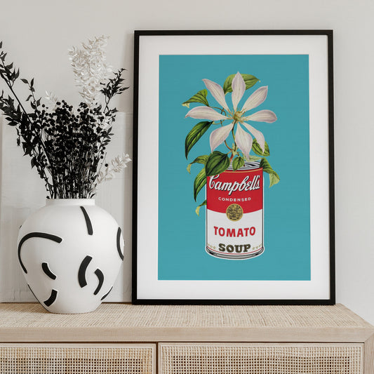 Campbells and Flowers - Art Print by Dikhotomy