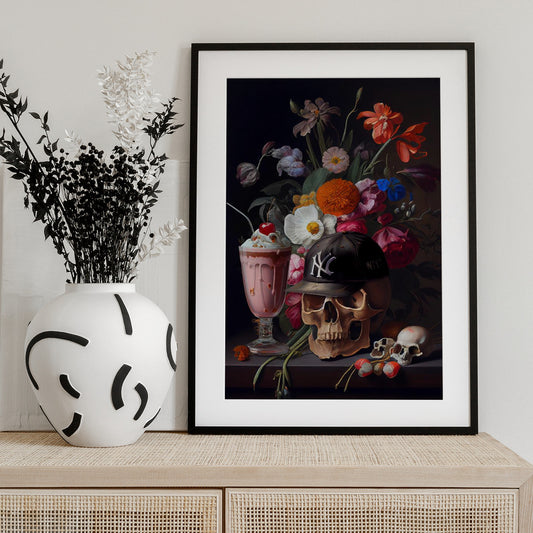 Skull Still Life - Art Print by Dikhotomy