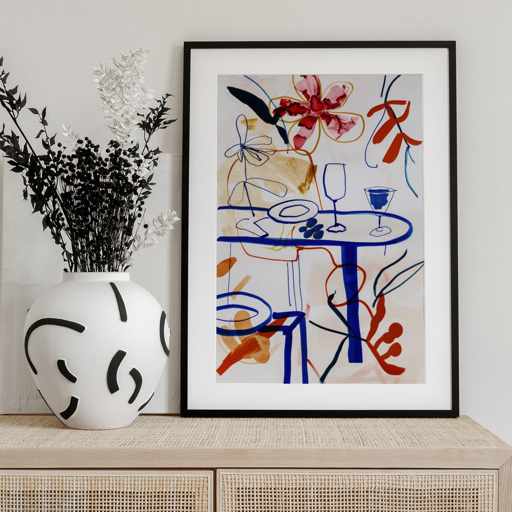 Vibrant Table Scene - Art Print by Treechild