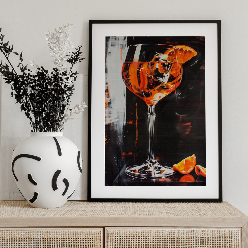 Aperol Spritz Dark Edition - Art Print by Andreas Magnusson