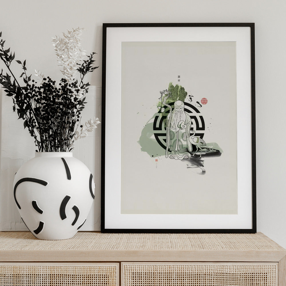 Shou Xing | 壽星 - Art Print by Thoth Adan