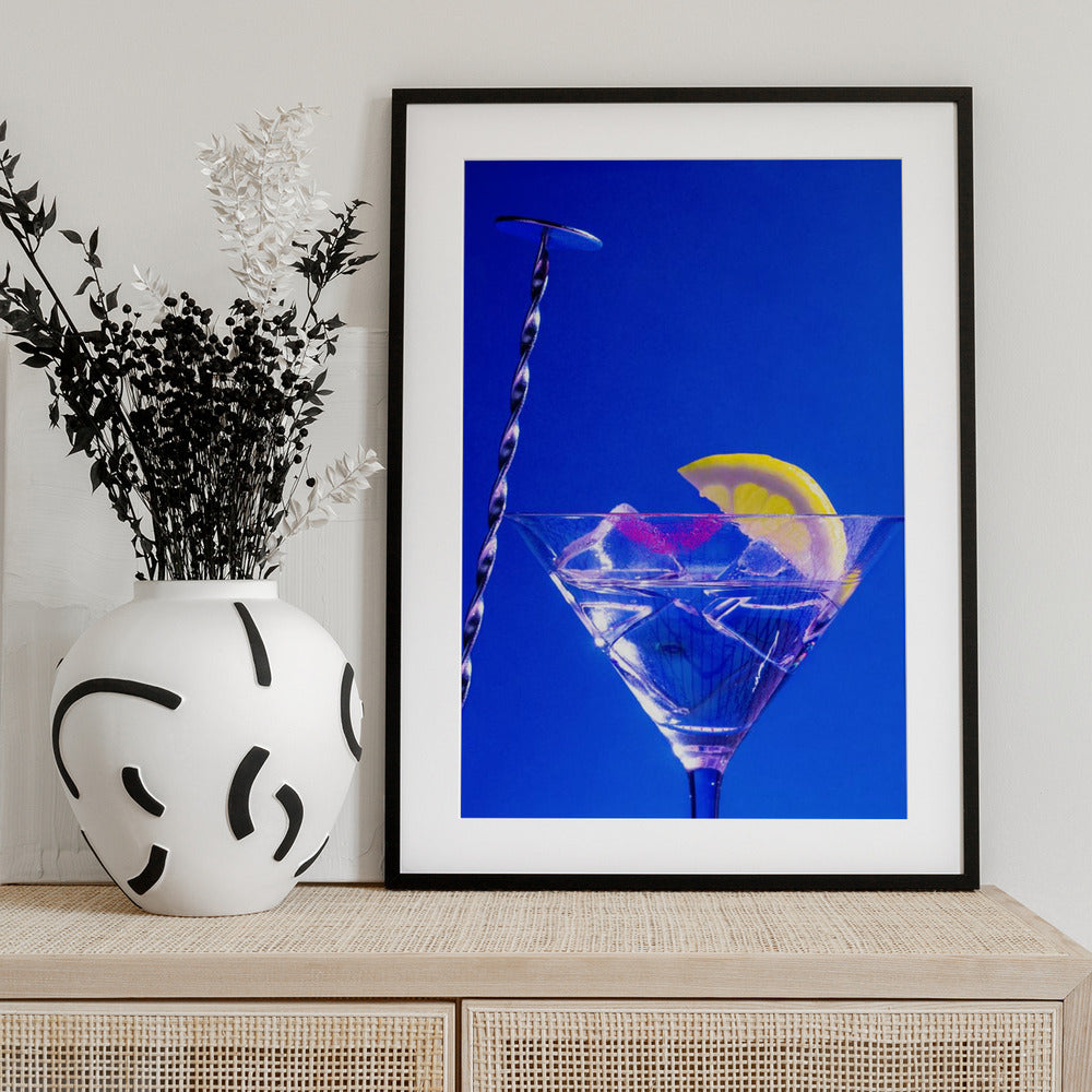 Lemon Twist Martini - Art Print by Julia Ramiro