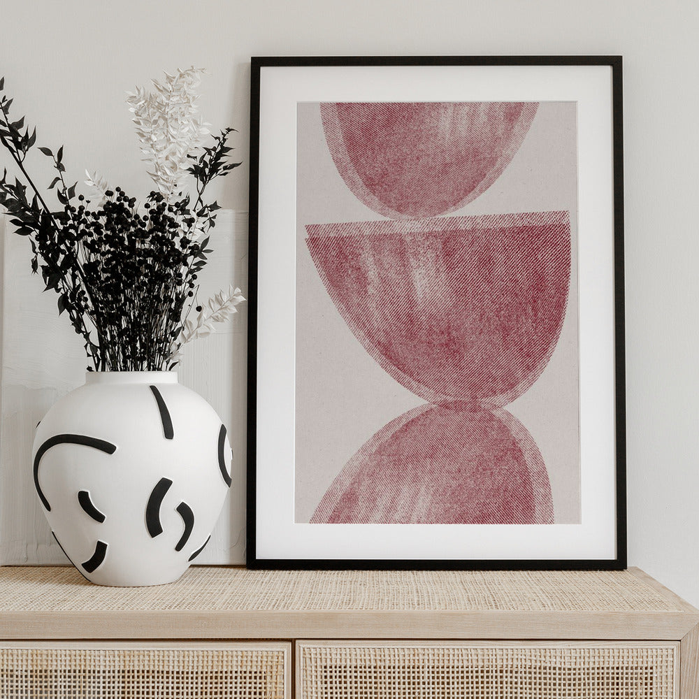 Crimson Halves - Art Print by THE MIUUS STUDIO