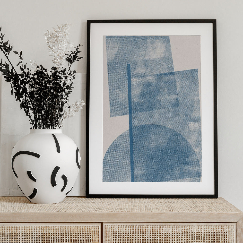 Azure Geometrics - Art Print by THE MIUUS STUDIO