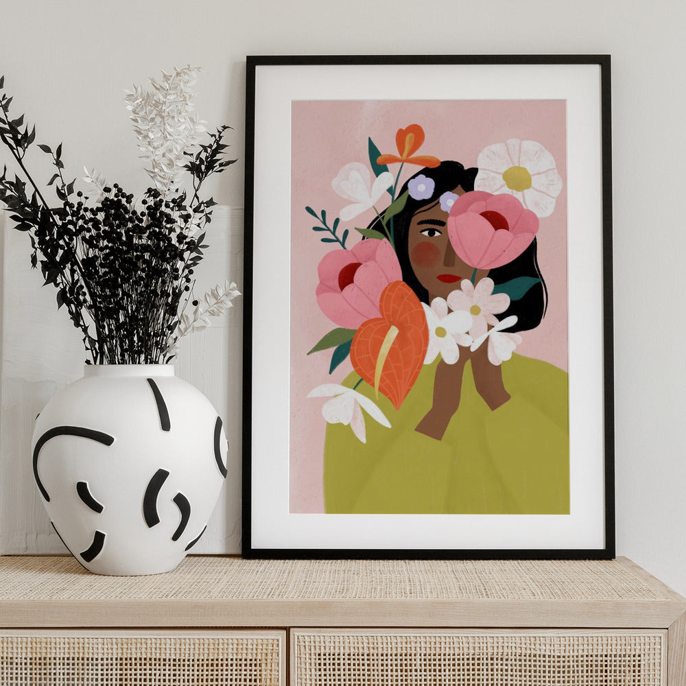 Flower Lady - Art Print by Bea Müller
