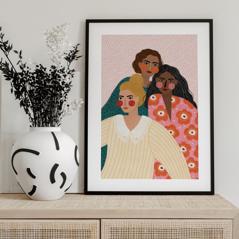 Girl Friends - Art Print by Bea Müller