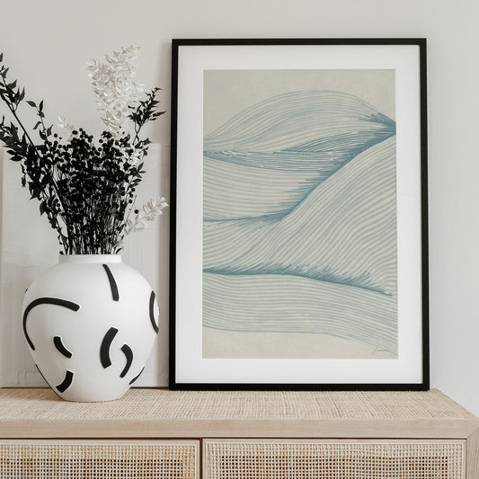 Ocean in lines 02 - Art Print by Lucrecia Caporale