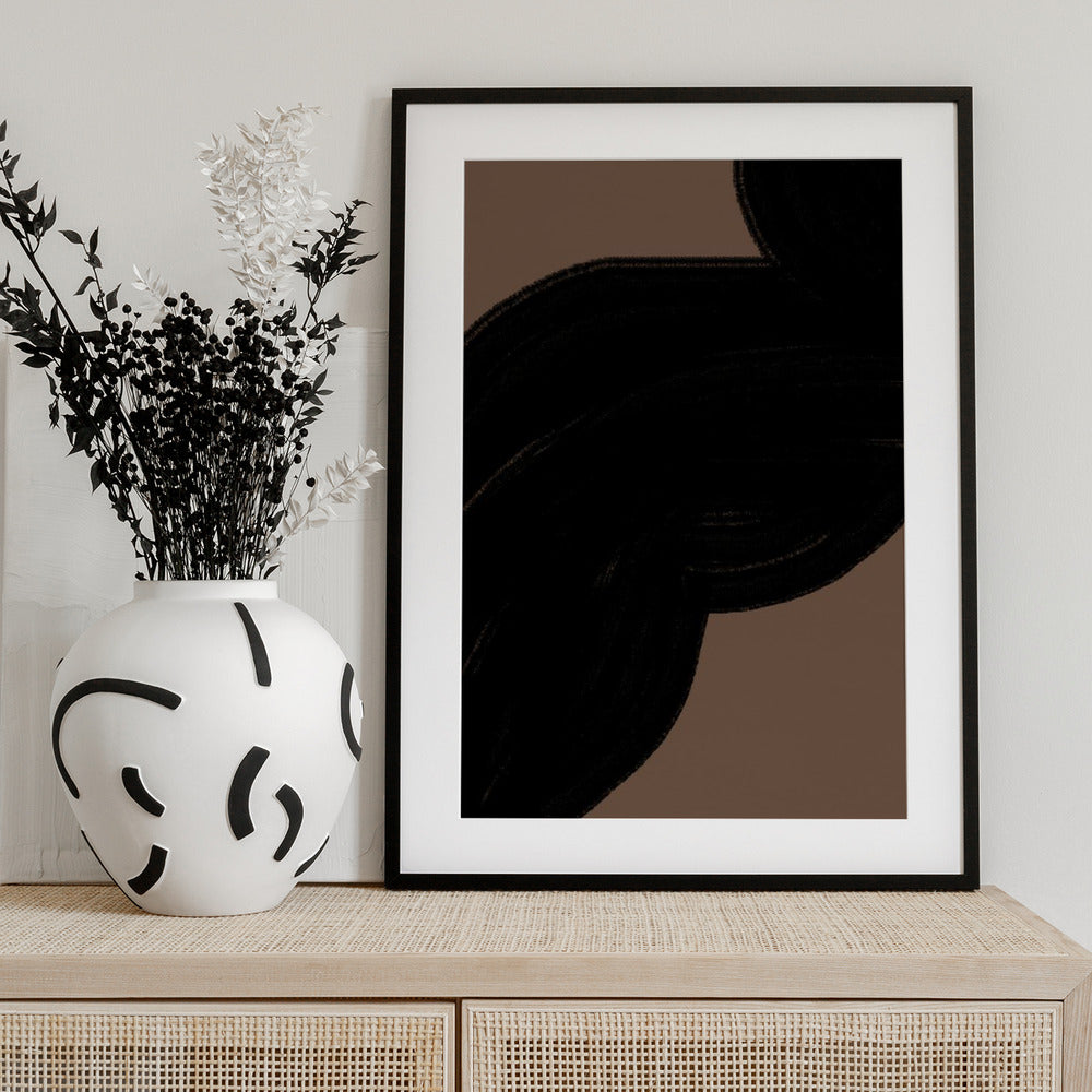 Dark Flow on Brown - Art Print by THE MIUUS STUDIO