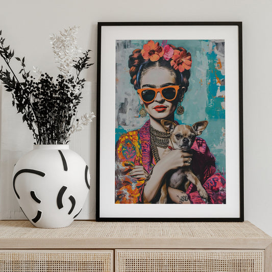 Frida Chihuahua - Art Print by SHANDU