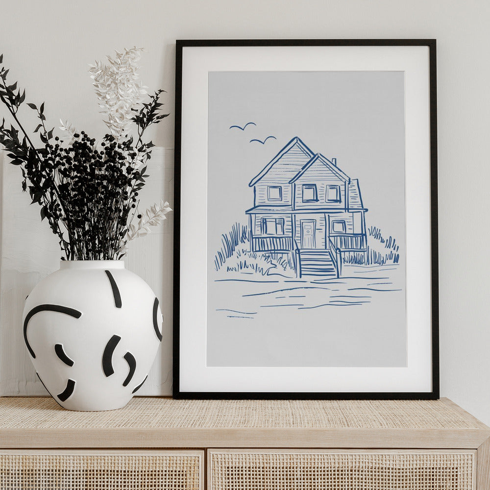 Nantucket Beachhouse - Art Print by Jolly and Dash