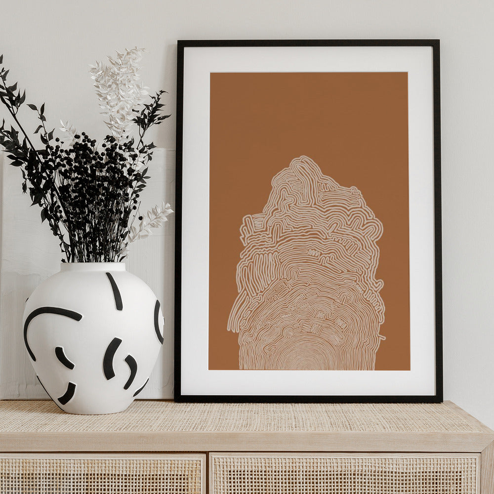 Abstract Brown - Art Print by Sharyn Bursic