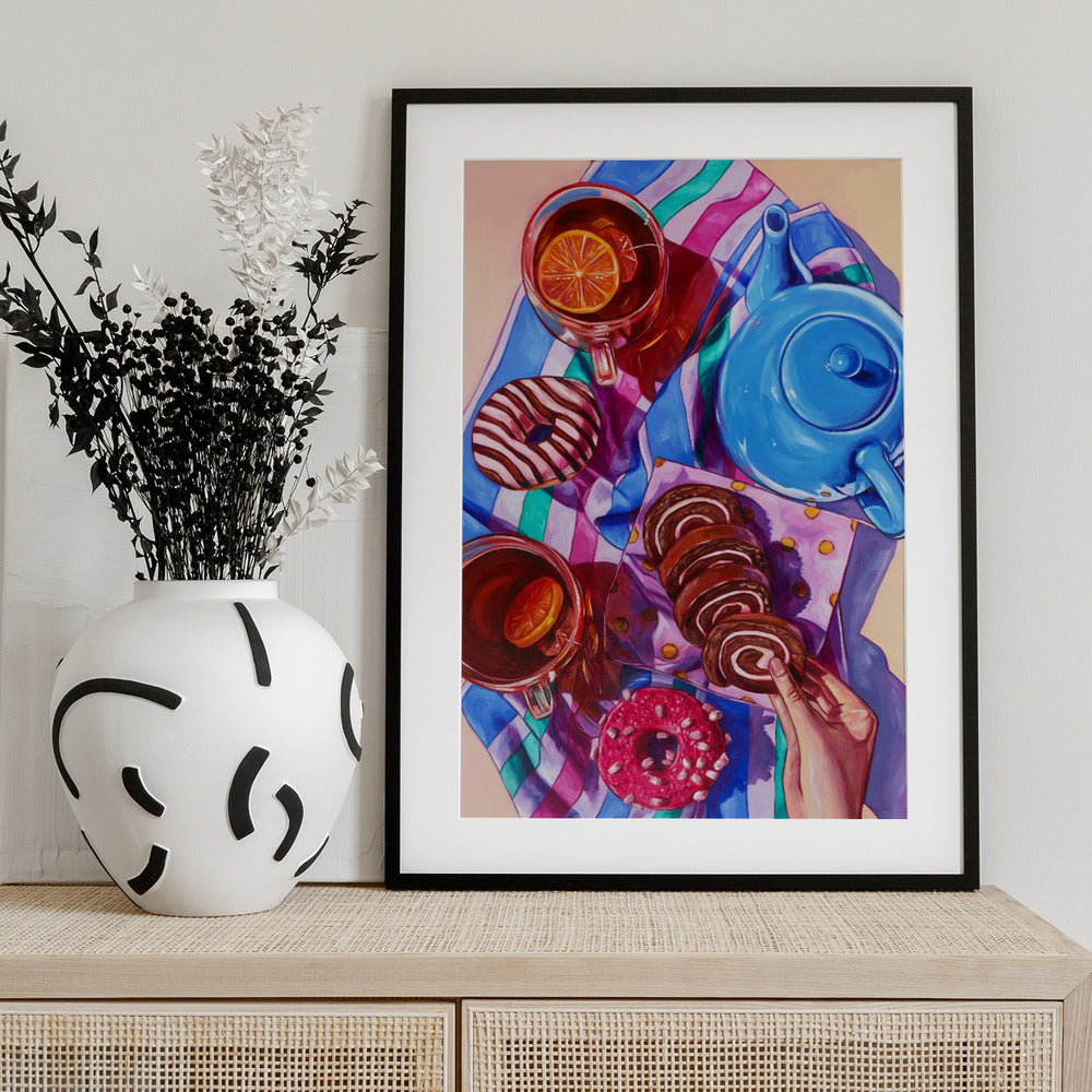 Hot Tea and Hot Pink - Art Print by Anna Zdanowicz