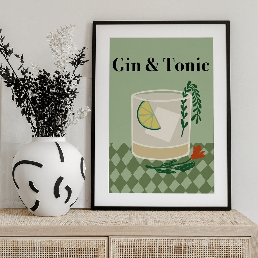 Gin & Tonic - Art Print by Miho Art Studio