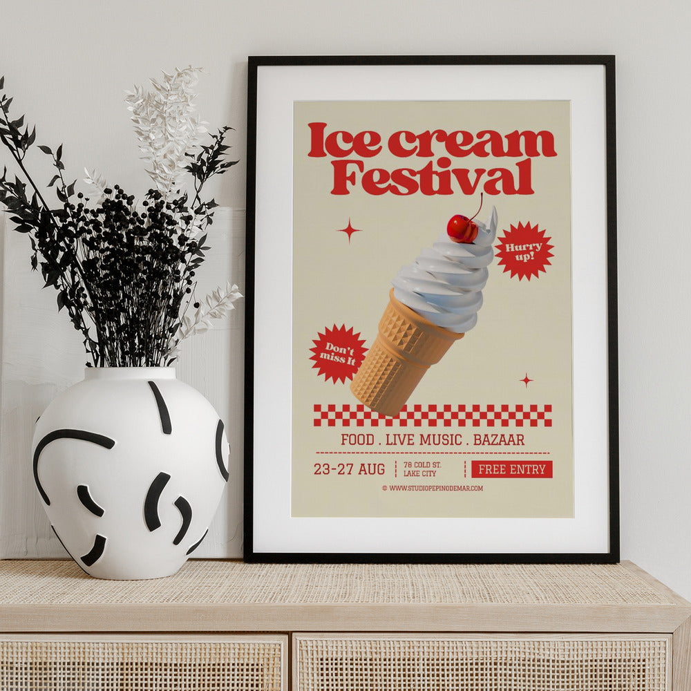 Ice Cream Festival - Art Print by Julia Ramiro