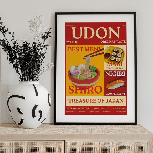 Udon poster - Art Print by Julia Ramiro
