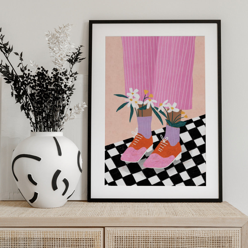 Floral Feet Fashion - Art Print by Bea Müller