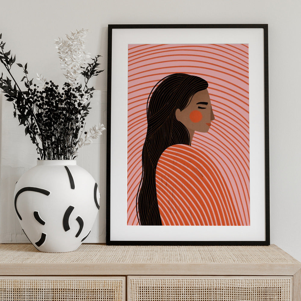 The Woman With the Lines - Art Print by Bea Müller