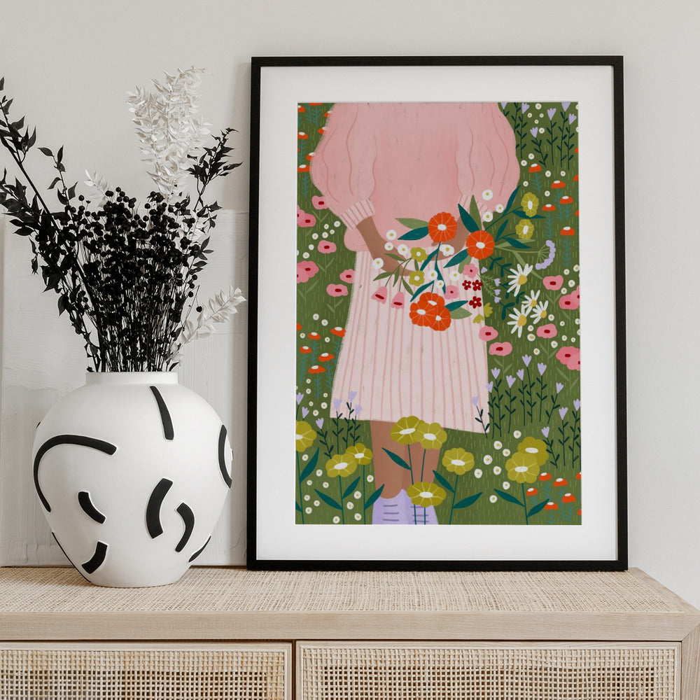 Blossoms in Hand - Art Print by Bea Müller