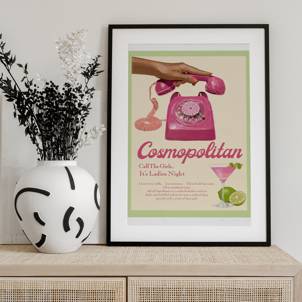 Jlr Cocktails Cosmopolitan - Art Print by Jenny Liz Rome