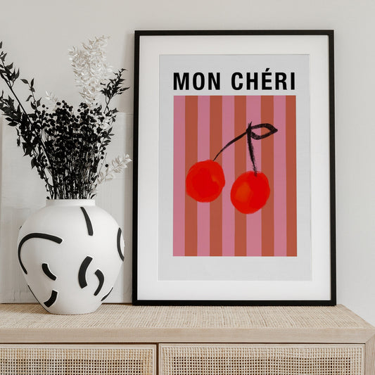Stripedcherries Ratioiso - Art Print by Talitha