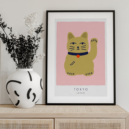 Maneki Neko – Lucky Cat - Art Print by Maren Gross