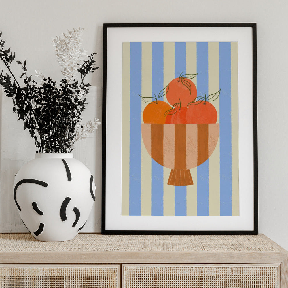 Bowl of Oranges - Art Print by Melissa Donne