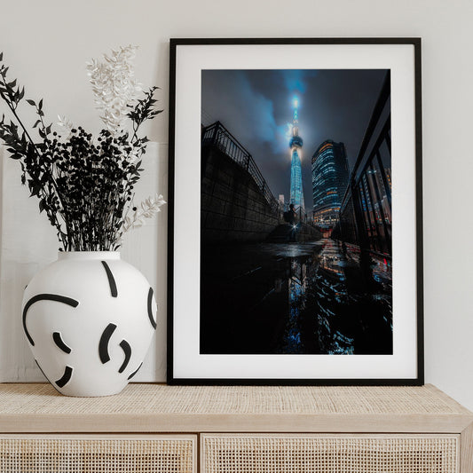 Aftre rain Skytree - Art Print by I_ha__to