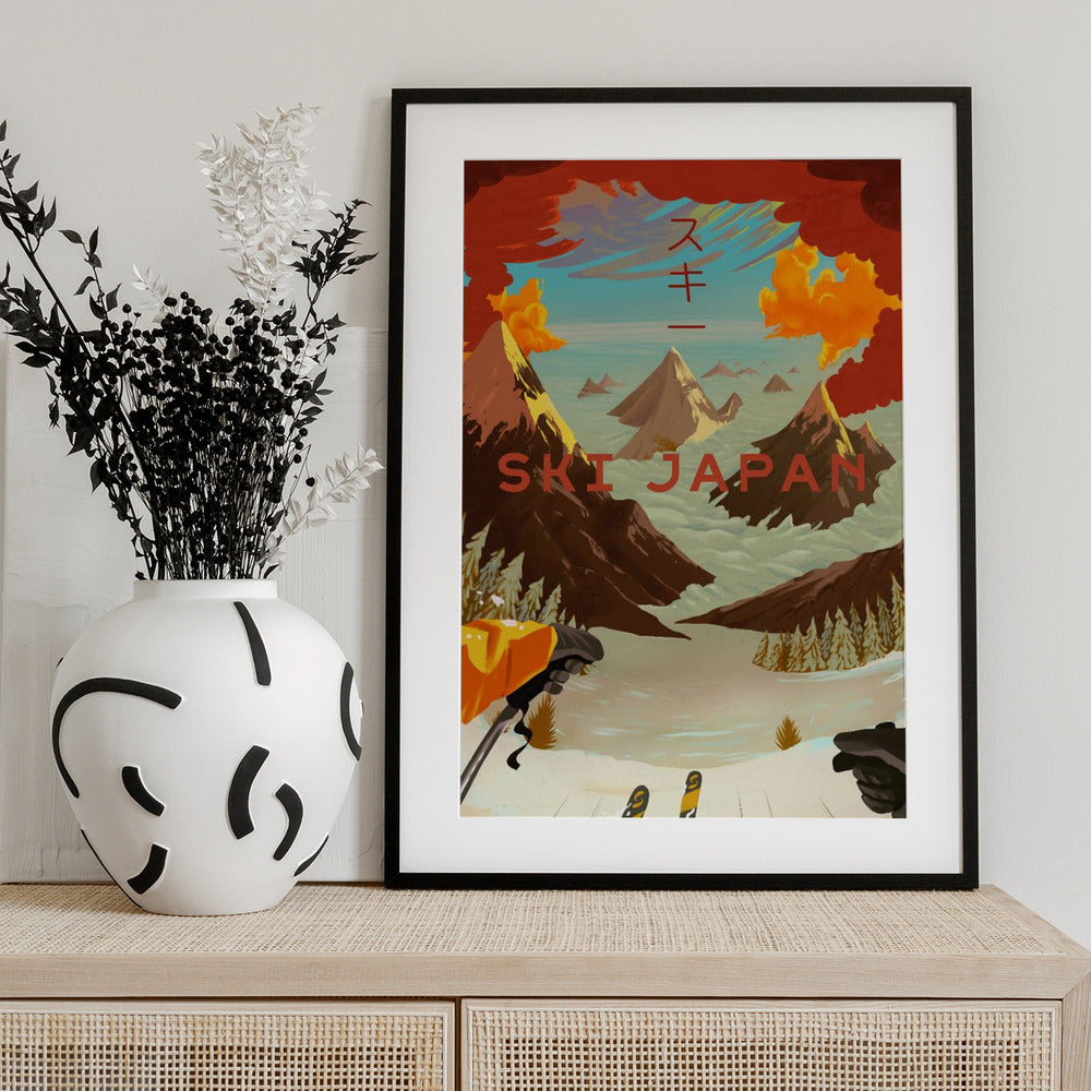 Ski Japan - Art Print by Mark Harrison