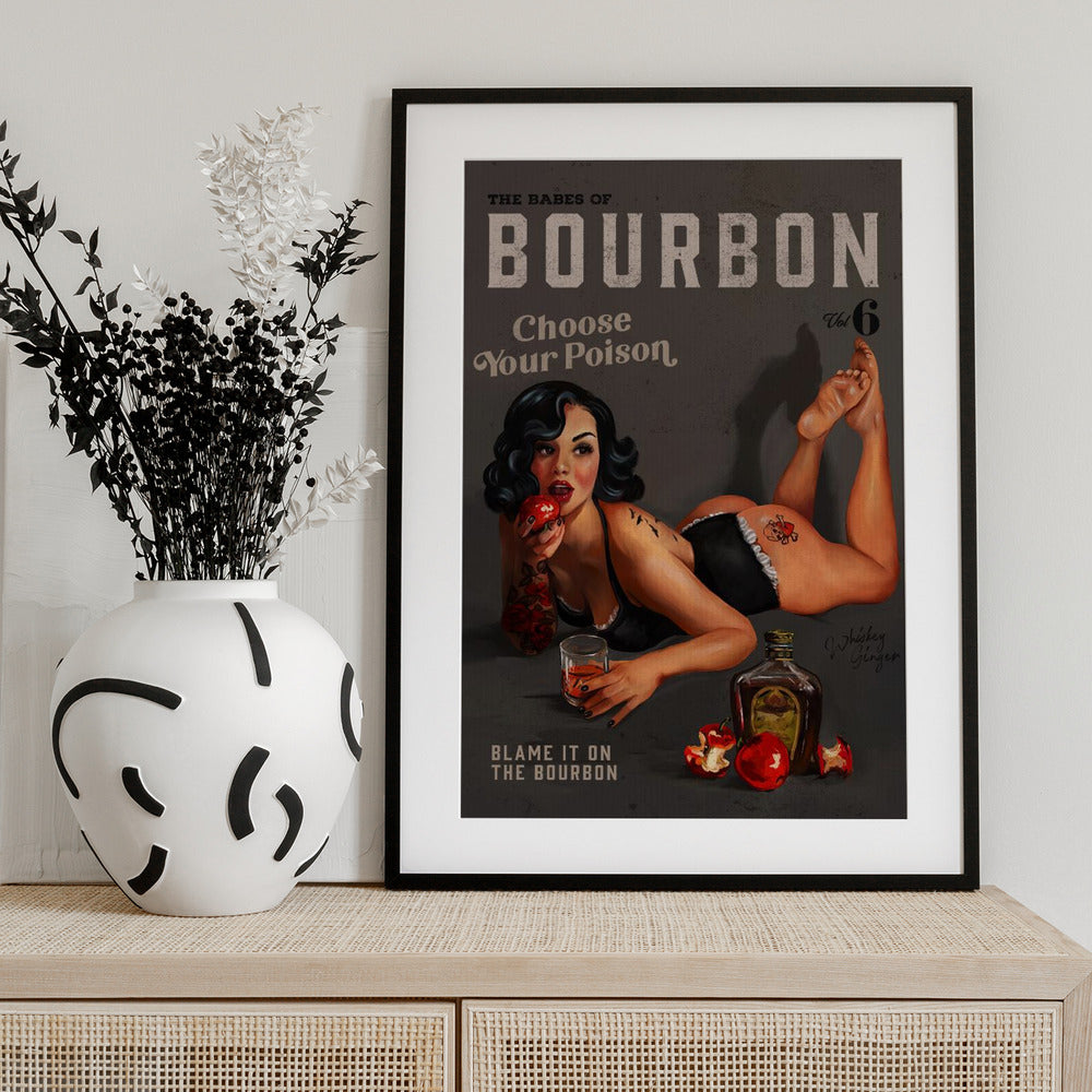 Babes of Bourbon Vol 6 Choose Your Poison Sexy Pinup - Art Print by The Whiskey Ginger