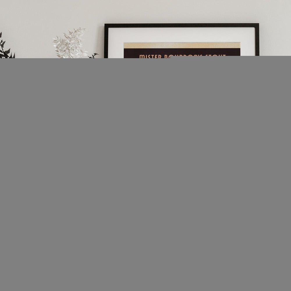 Bourbon De Leche Guinness Style Cat Art - Art Print by The Whiskey Ginger