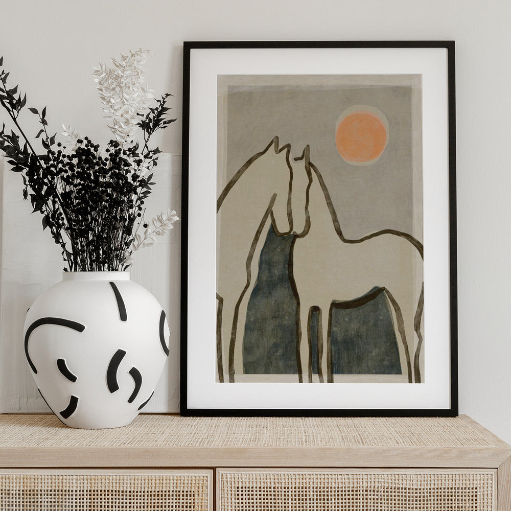 Equine Embrace - Art Print by Treechild