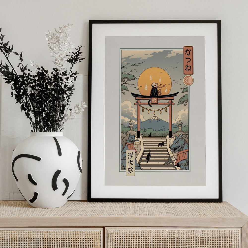 Catsune Inari - Art Print by Vincent Trinidad