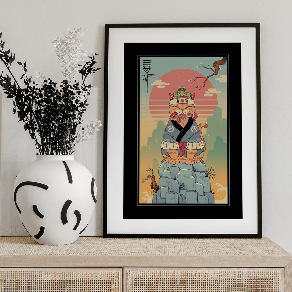 Croaker and Meowster Adventure - Art Print by Vincent Trinidad