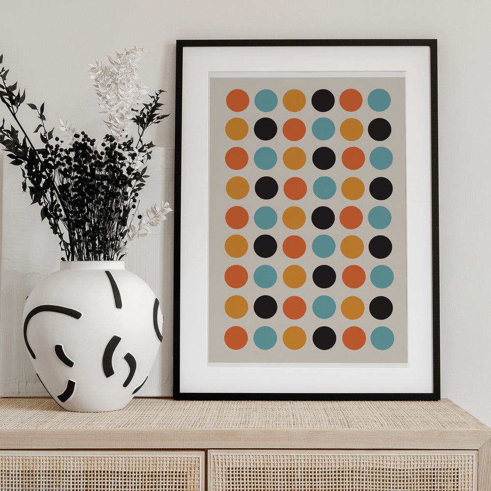Retro Dot Delight - Art Print by THE MIUUS STUDIO