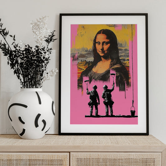Pink Monalisa - Art Print by Dikhotomy