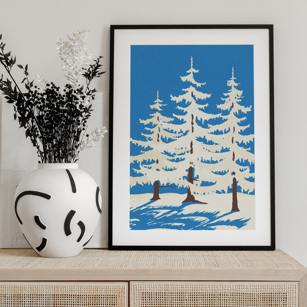Harz Winter Trees - Art Print by Rosi Feist